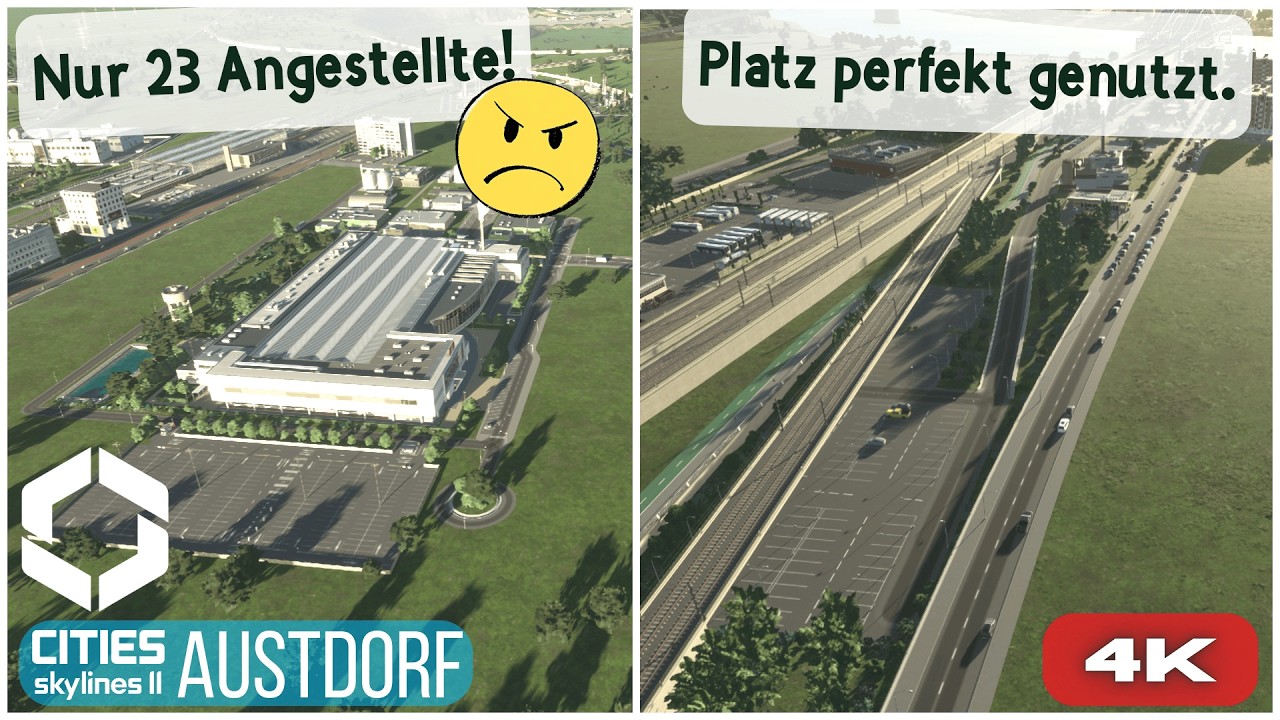 Arbeitslosigkeit auf Rekordniveau. Die Stadt braucht Arbeitsplätze. #citiesskylines2 #4k