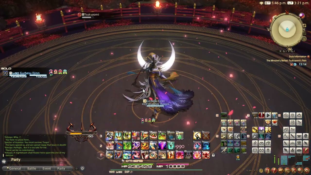 FFXIV The Minstrel's Ballad: Tsukuyomi's Pain Solo WAR