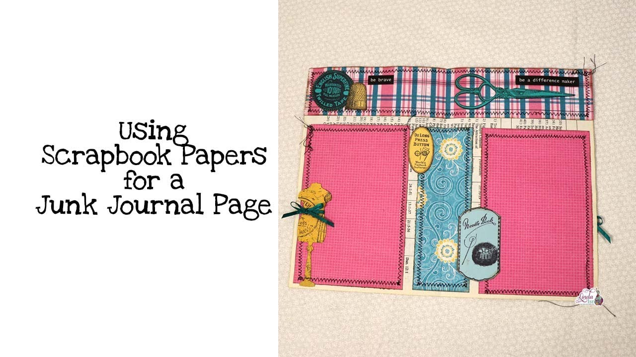 Using Scrapbook Papers for a Junk Journal Page