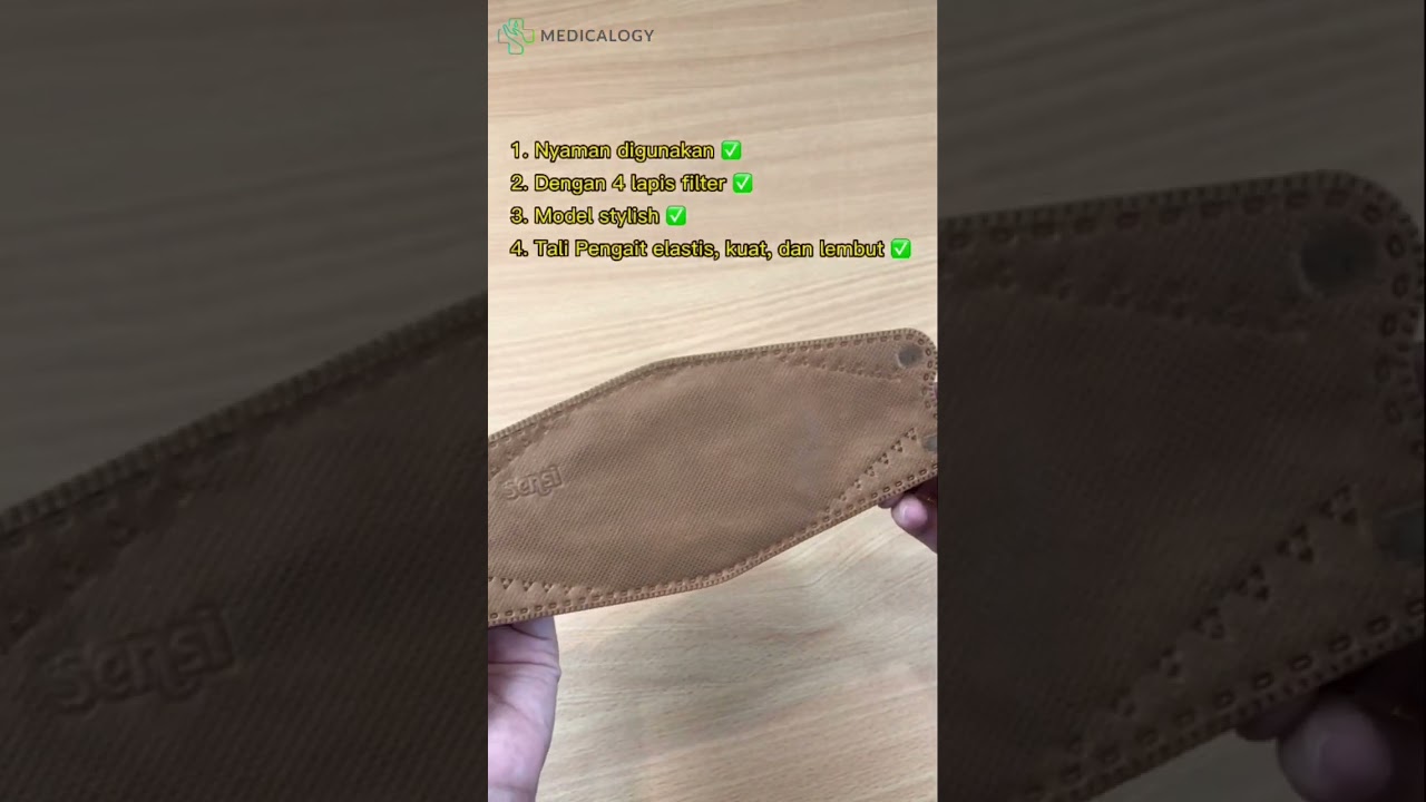 Review masker stylish sensi convex brown 🤩 #medicalogyinfo #medicalogy #review #unboxing #masker