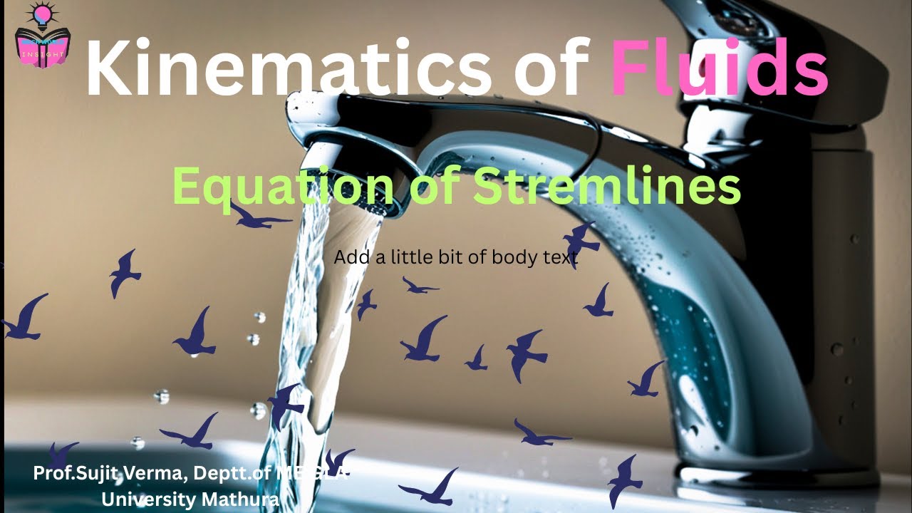 Kinematics of Fluids: Equation of Streamlines, streamtubes#mechanicalengineering #gate #esemech
