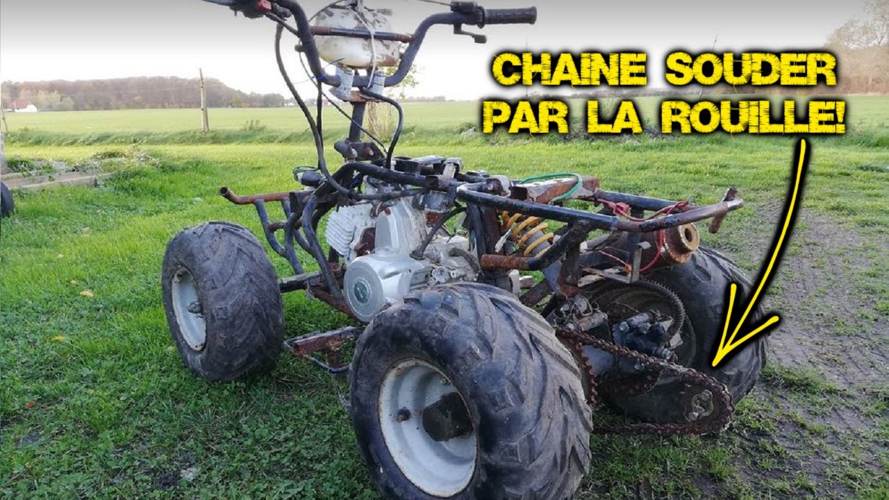 Démarrer un quad abandonner 3 ans dehors sous la pluie!