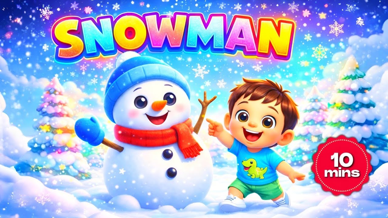 Snowman Song ☃️❄️ + More Nursery Rhymes | Fun Winter Kids Song | Rhymes for Children 10+ mins