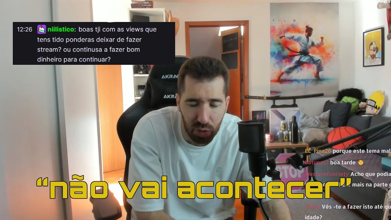 TJI FALA SOBRE A POSSIBILIDADE DE PARAR DE FAZER STREAMS