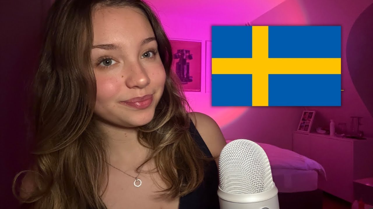 ASMR Обучаю вас шведскому! 🇸🇪✨ (смешные высказывания и близкий шепот) 💖