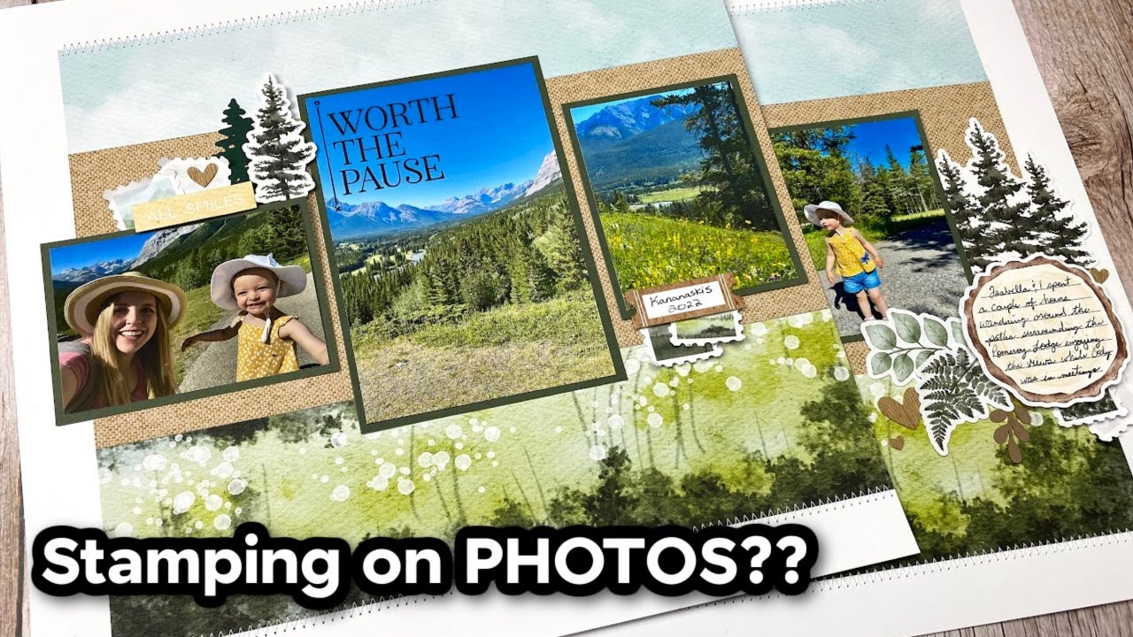Easy Scrapbook Layout Idea Using Scenery Paper