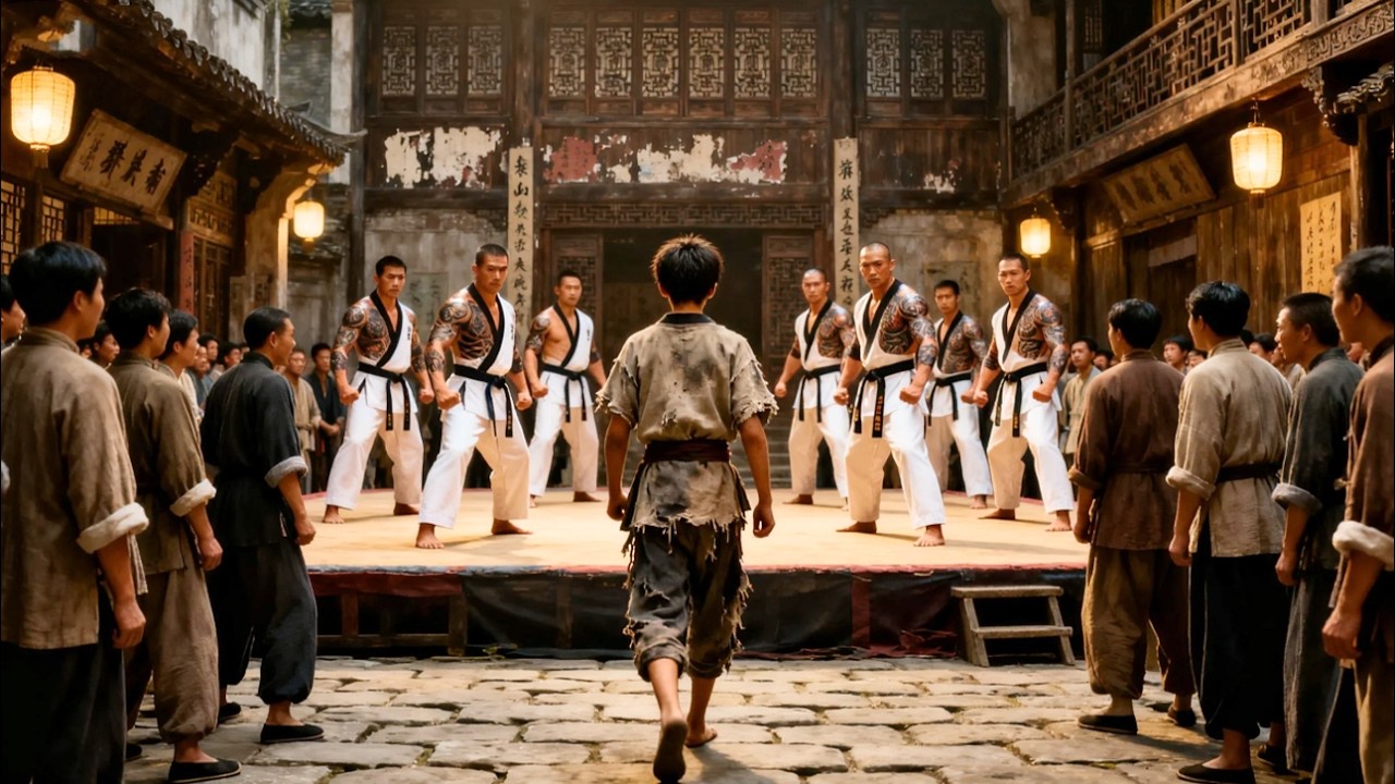 擂台惡霸囂張挑釁，殊不知小夥是功夫高手，一招秒殺他。⚔️ 功夫 | Kung Fu #抗日 #電影 #功夫