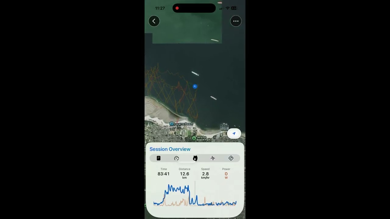 App overview for FoilMotion for tracking Parawing upwind downwinders