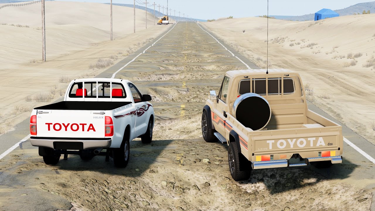 محاكي الحوادث | تحدي شارع الحفر 🚗 🚧 BeamNG Drive
