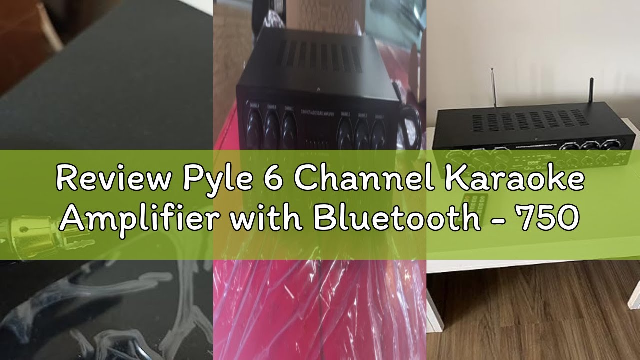 Review Pyle 6 Channel Karaoke Amplifier with Bluetooth - 750W Power, Dual Microphone Input w/ Echo a