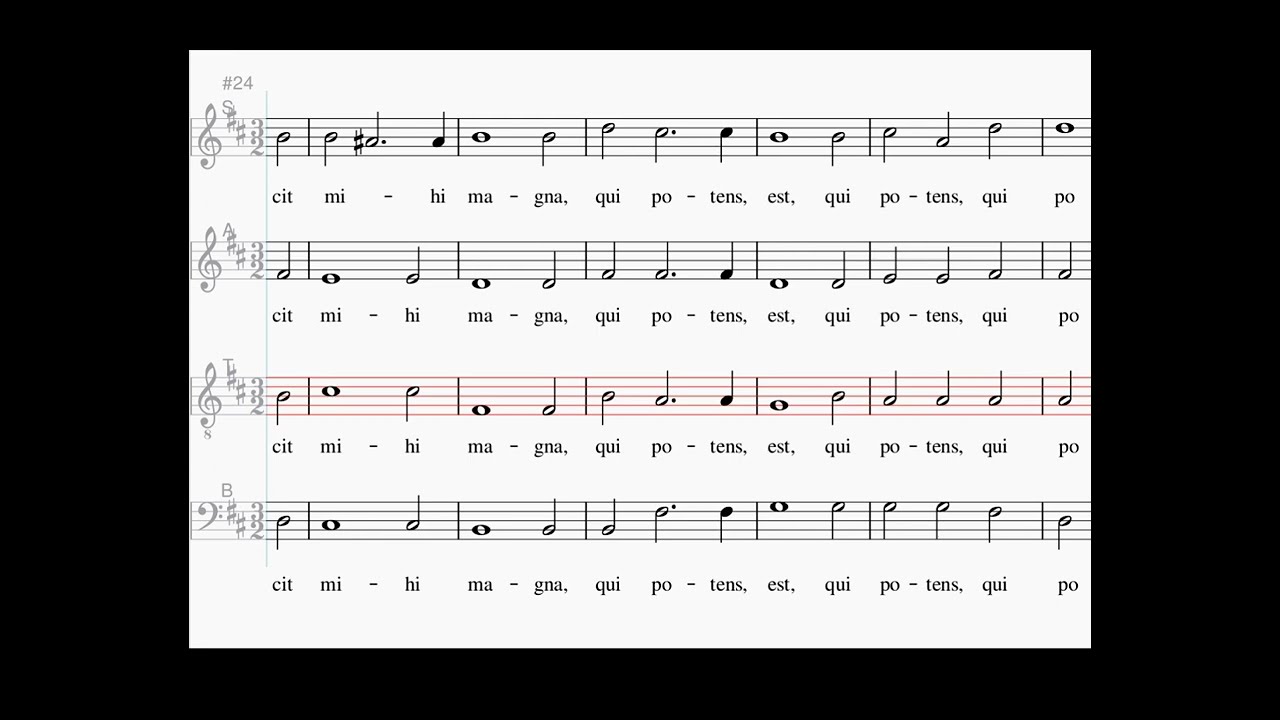 Magnificat, tenor, J. Pachelbel
