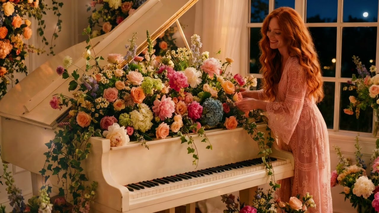 Evening Jazz Piano in Bloom 🌙 | Soft Romantic Piano for Relaxation & Night Mood