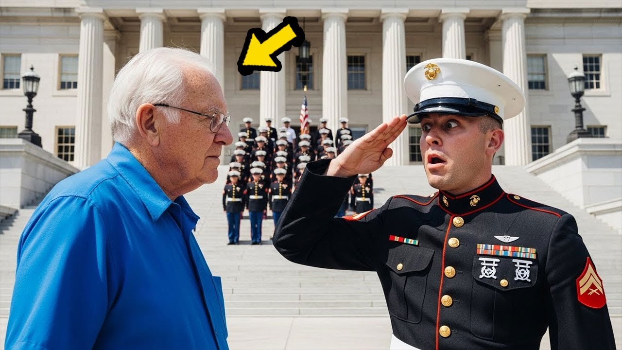 Alter Veteran sah Tochter ihren Abschluss machen — bis ein Marinegeneral sein Tattoo erkannte und er