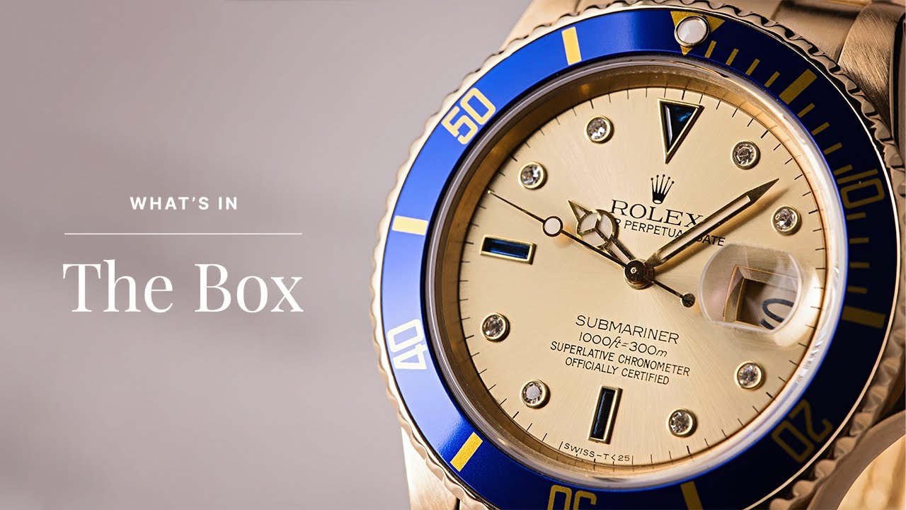 Распаковка золотых часов Rolex Submariner: Serti Dial Ref. 16808 | Что в коробке, эпизод 24