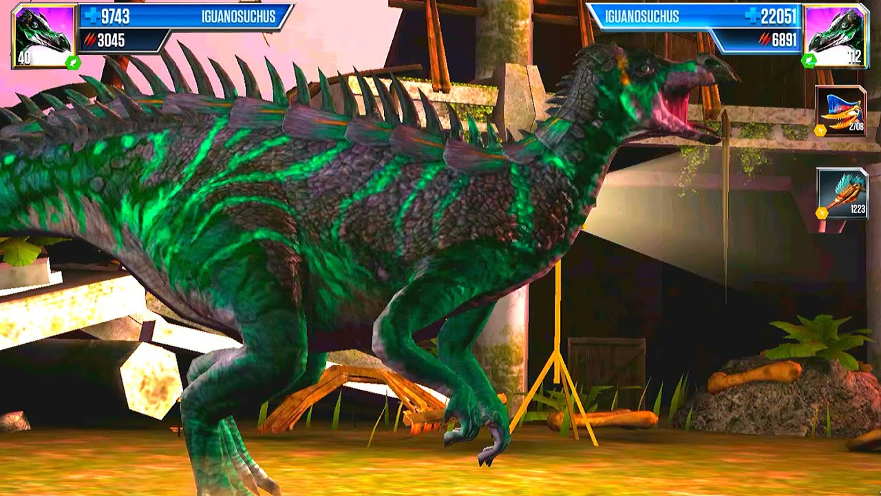IGUANOSUCHUS MAXED VS IGUANOSUCHUS, DUSUNGARIPTERUS, AEROTITAN | JURASSIC WORLD THE GAME