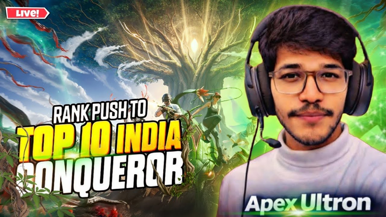 RANK PUSH BEGINS | CONQUEROR RANK PUSH DAY 1 | BGMI LIVE APEXULTRON LIVE #bgmilive #pubglive #bgmi