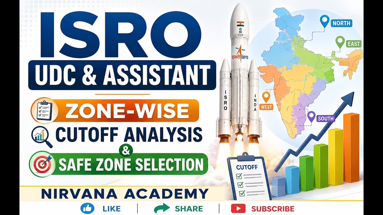 ISRO UDC&  ASSISTANT ZONE-wise Cutoff analysis and safe zone Selection. #isro #udc