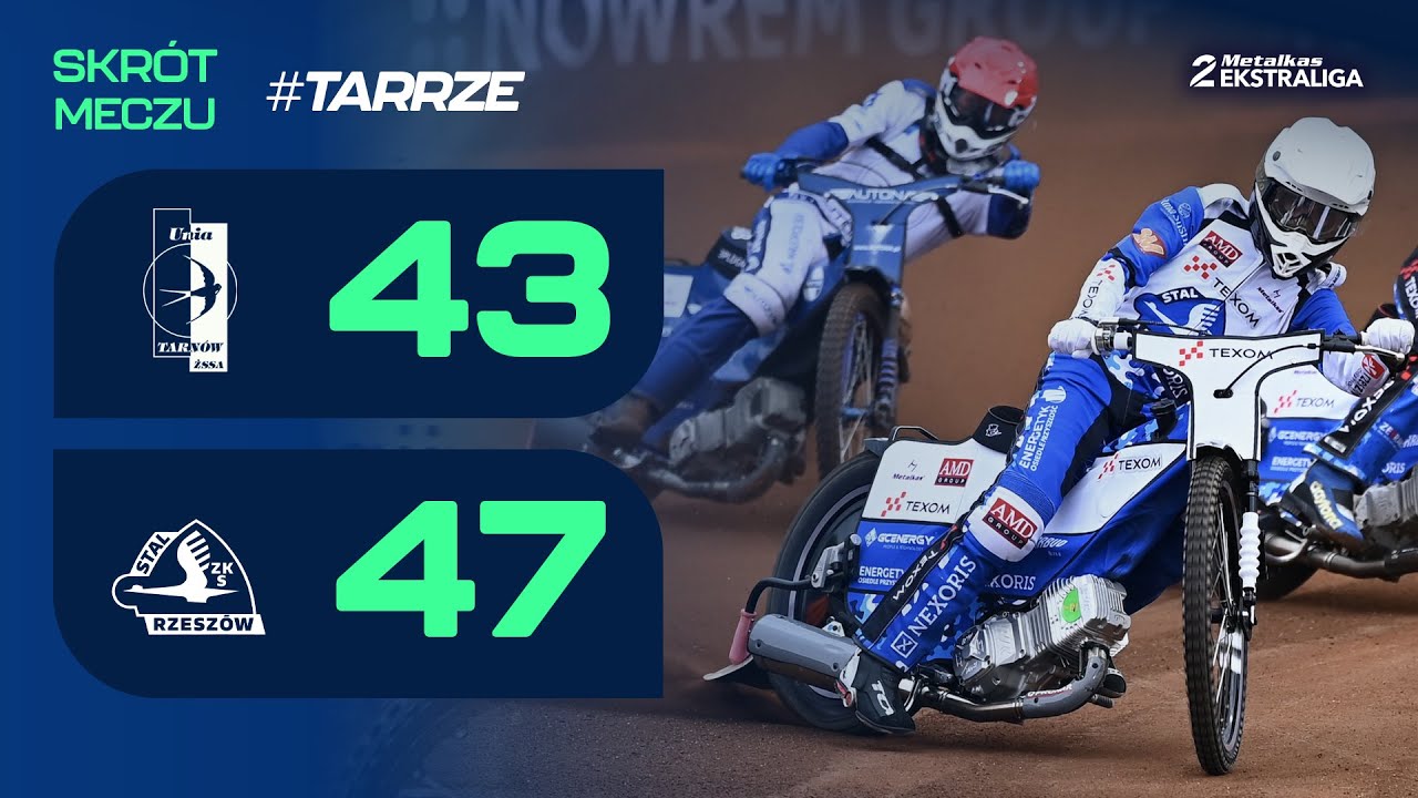 Speedway. Żużel. Mecz: Derby Południa dla Żurawi. Rozbite Jaskółki (skrót #TARRZE 43:47 29.05.2025)