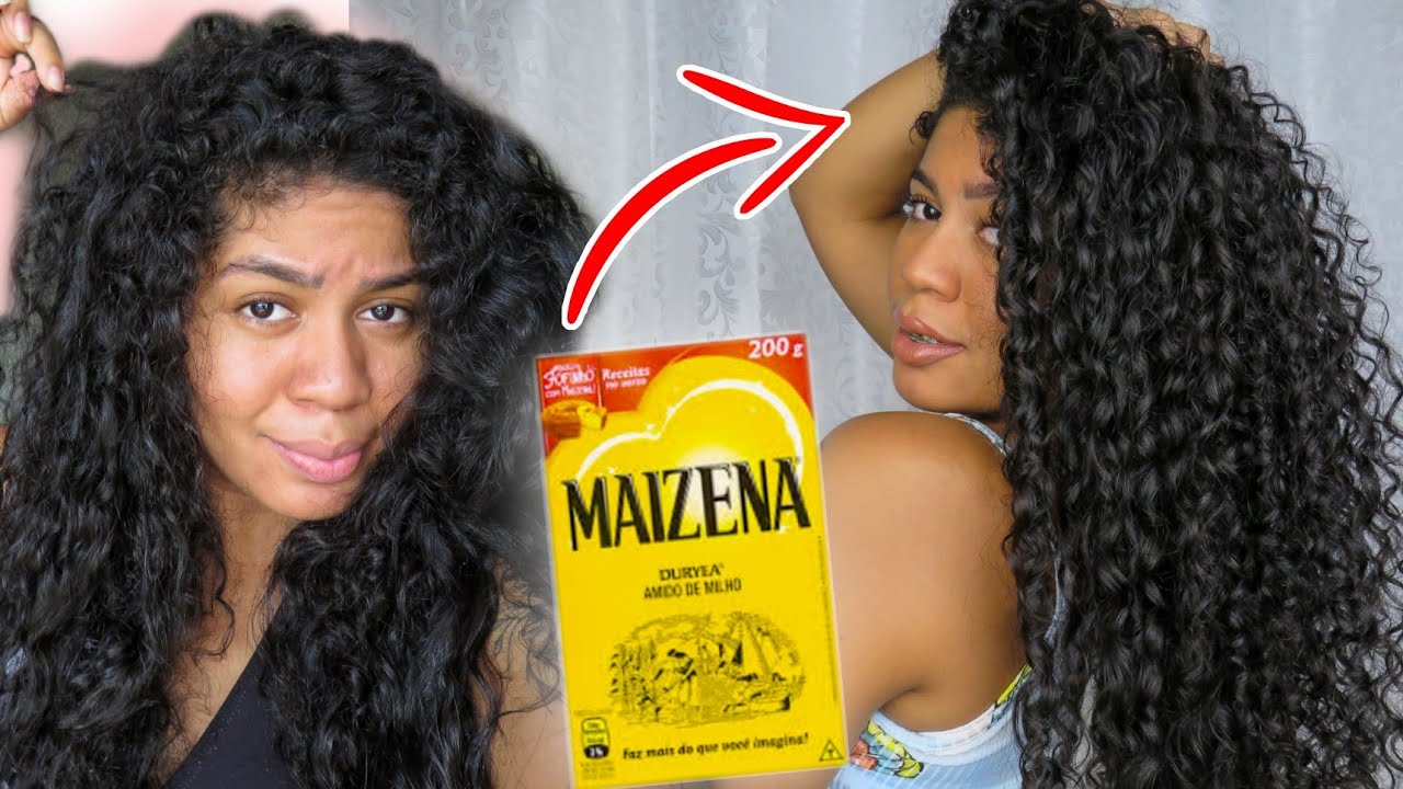 SUPER HIDRATAÇÃO DE MAIZENA -  CACHOS DEFINIDOS E SEM FRIZZ