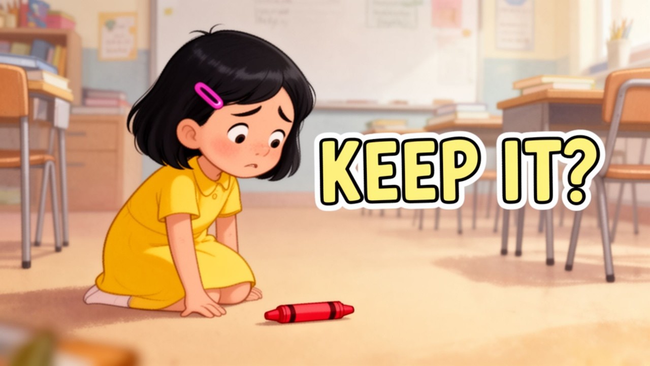 📘 Tara and the Lost Crayon | Kids Moral Story on Honesty✨ A gentle story for little hearts ✨