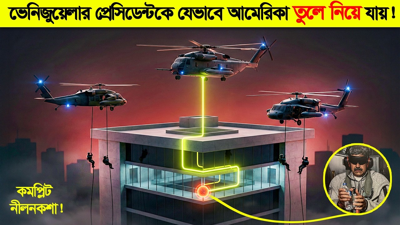 মাত্র “৬০ মিনিটের” অপারেশনে যেভাবে ভেনিজুয়েলার প্রেসিডেন্টকে আ- মেরিকা তুলে নিয়ে গেল !