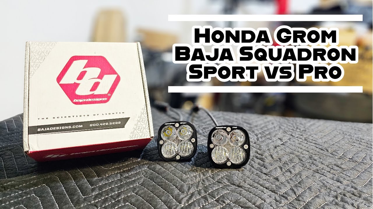 Honda GROM | Baja Designs Squadron Sport vs Pro