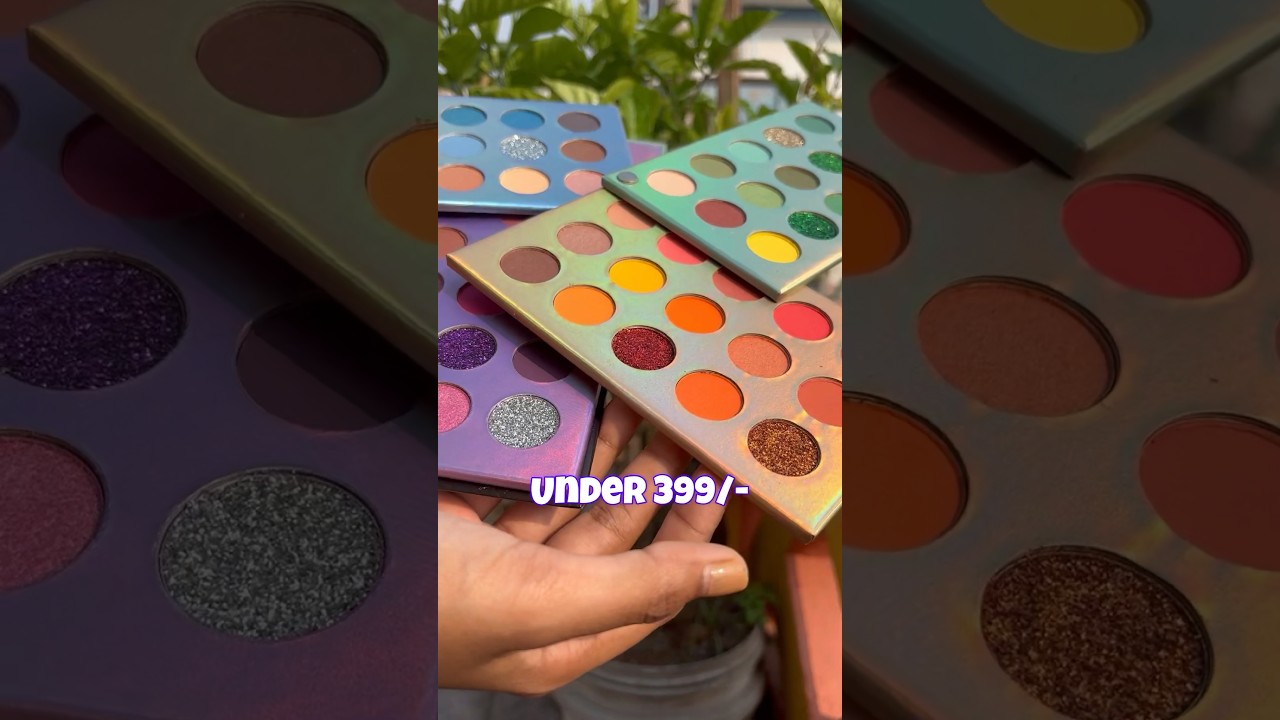 Beauty glazed eyeshadow palette color board🌈| under rs399/-| #meeshofinds #eyeshadow #amazonfinds