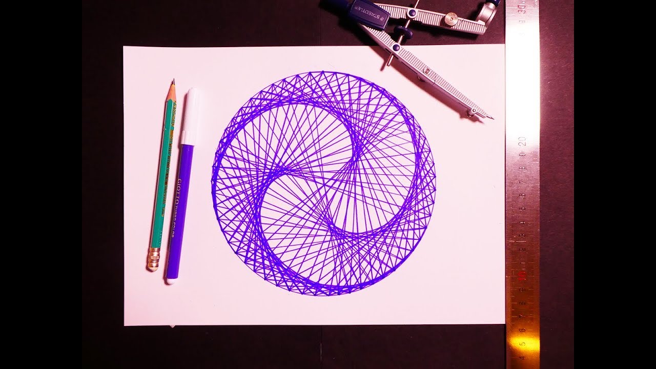 Learn To Paint Triple Nautilus Spiral Geometric Art | Spirograph Pattern Tutorial