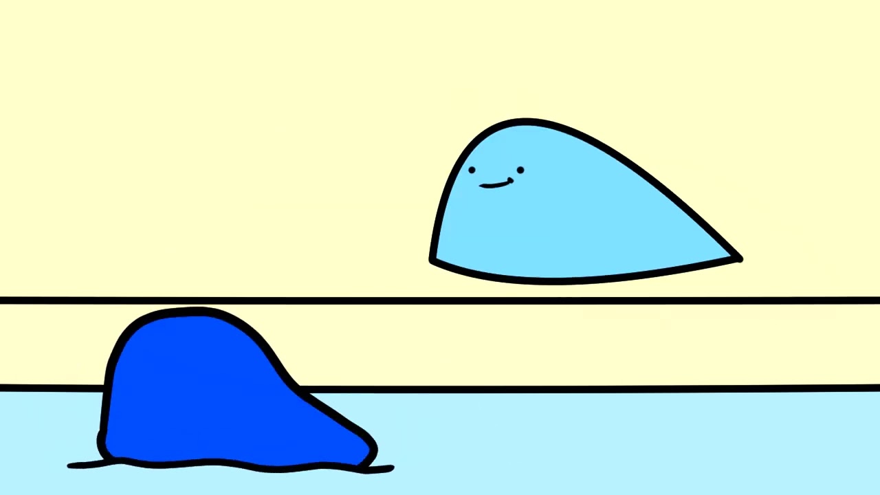 Blwb Glas learning to swim