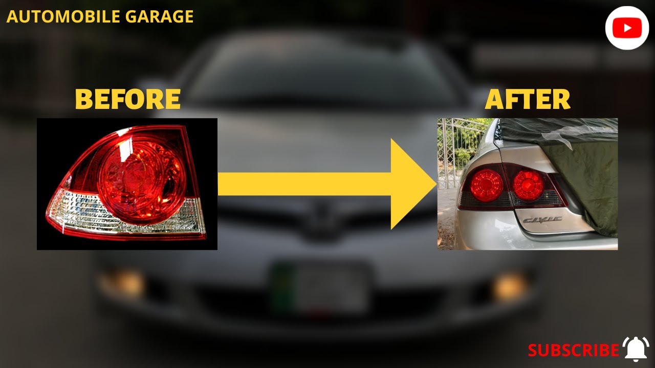 DIY Honda Civic 2007-2012 (FD2) Tail Lights Modifications🔥