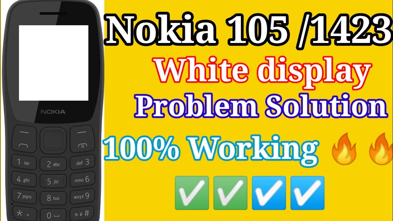 Nokia 105 White display🔥 || Nokia 1423 white display problem || Nokia 1423 White display solution 💯