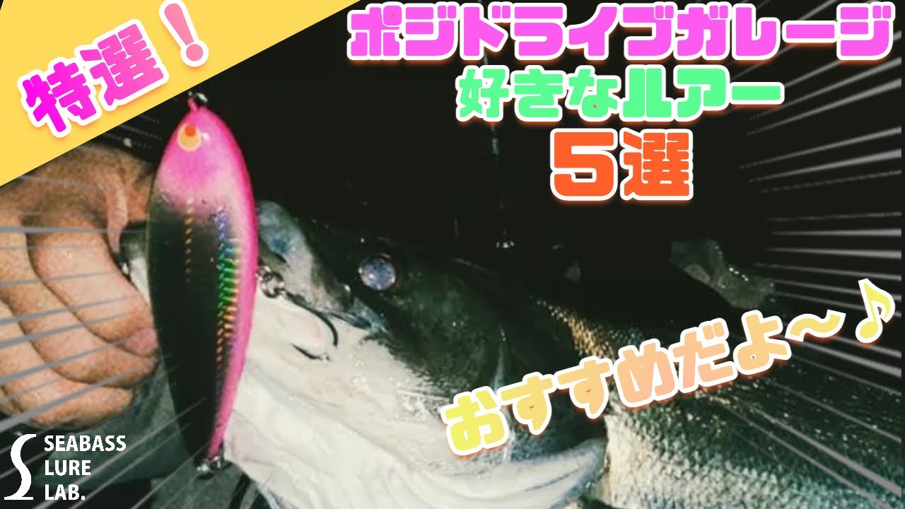 【水中映像】ポジドライブガレージのおすすめルアーを５つ厳選してみた！【シーバスルアー】【RED中村】