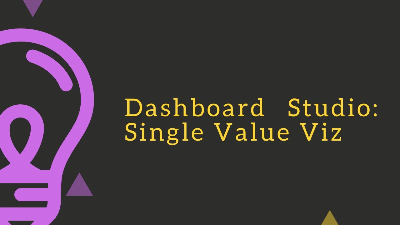 Splunk Dashboard Studio : Discusiion on Single Value visualization with trend