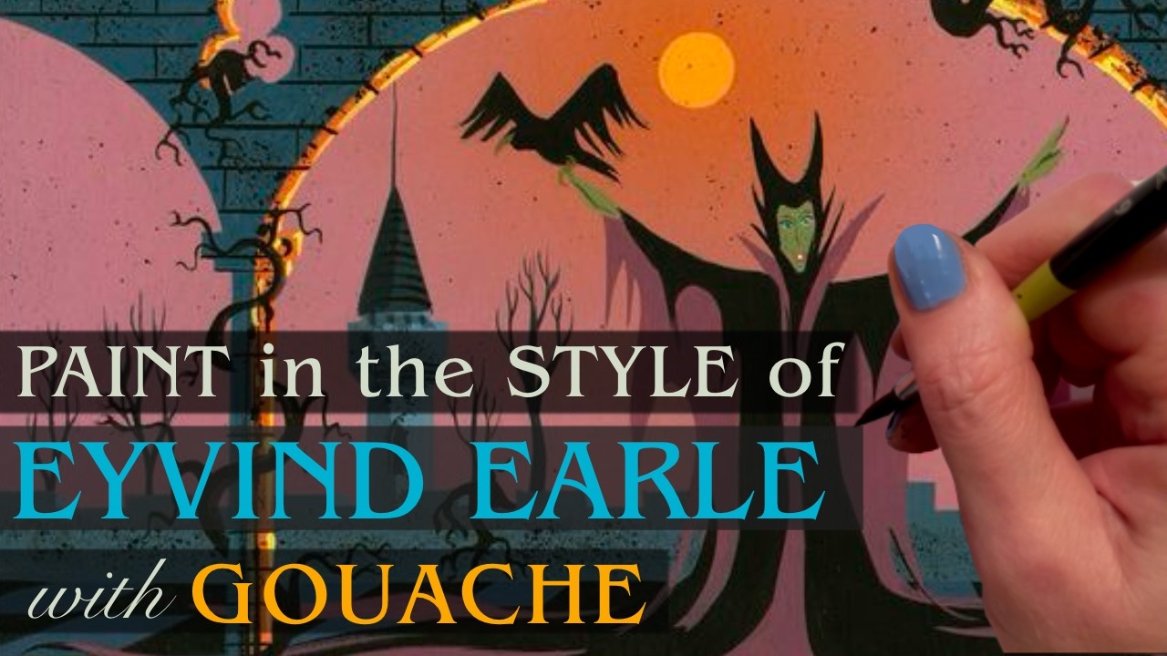 Gouache Demo: Replicating Eyvind Earle for Disney's Sleeping Beauty (1959)