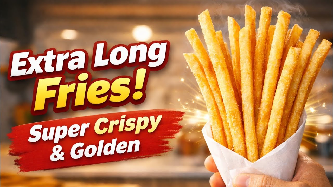 Long fries recipe | Crispy extra long fries | Japanese Extra long fries | Homemade fries recipe |