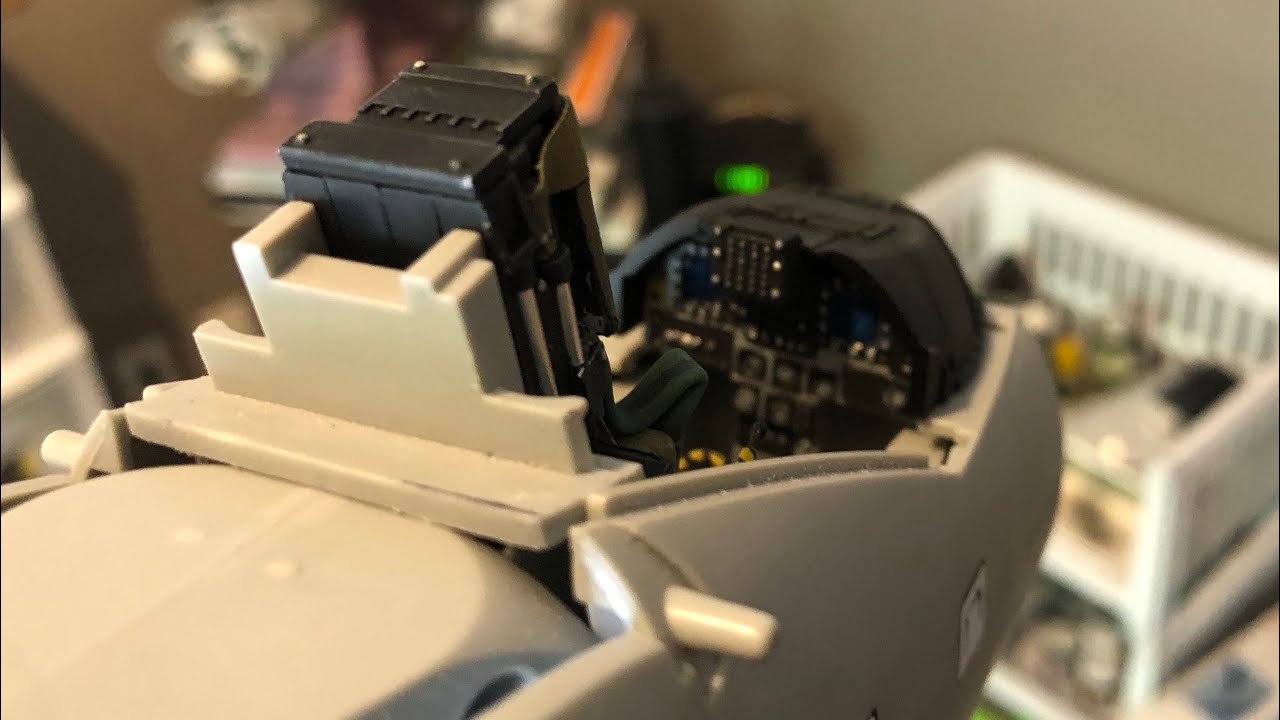 HobbyBoss 1/18 AV8B Harrier Build Part 3: Moving the Cockpit