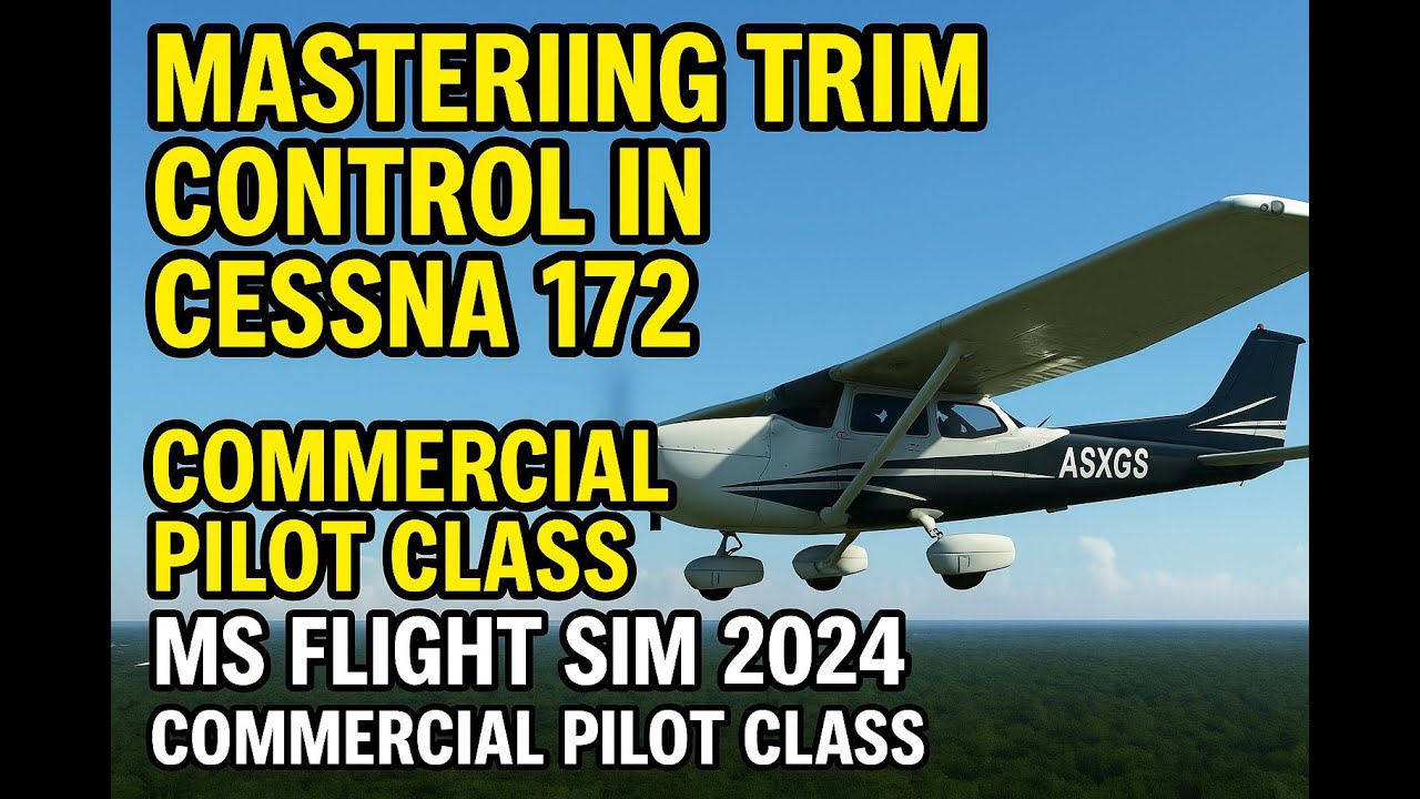 Mastering Trim Control in Cessna 172 | Flight Sim 2024 Commercial Pilot Training