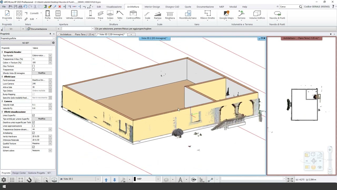 RESTITUZIONE MODELLO BIM DA RILIEVO FOTOGRAMMETRICO (NUVOLA DI PUNTI)