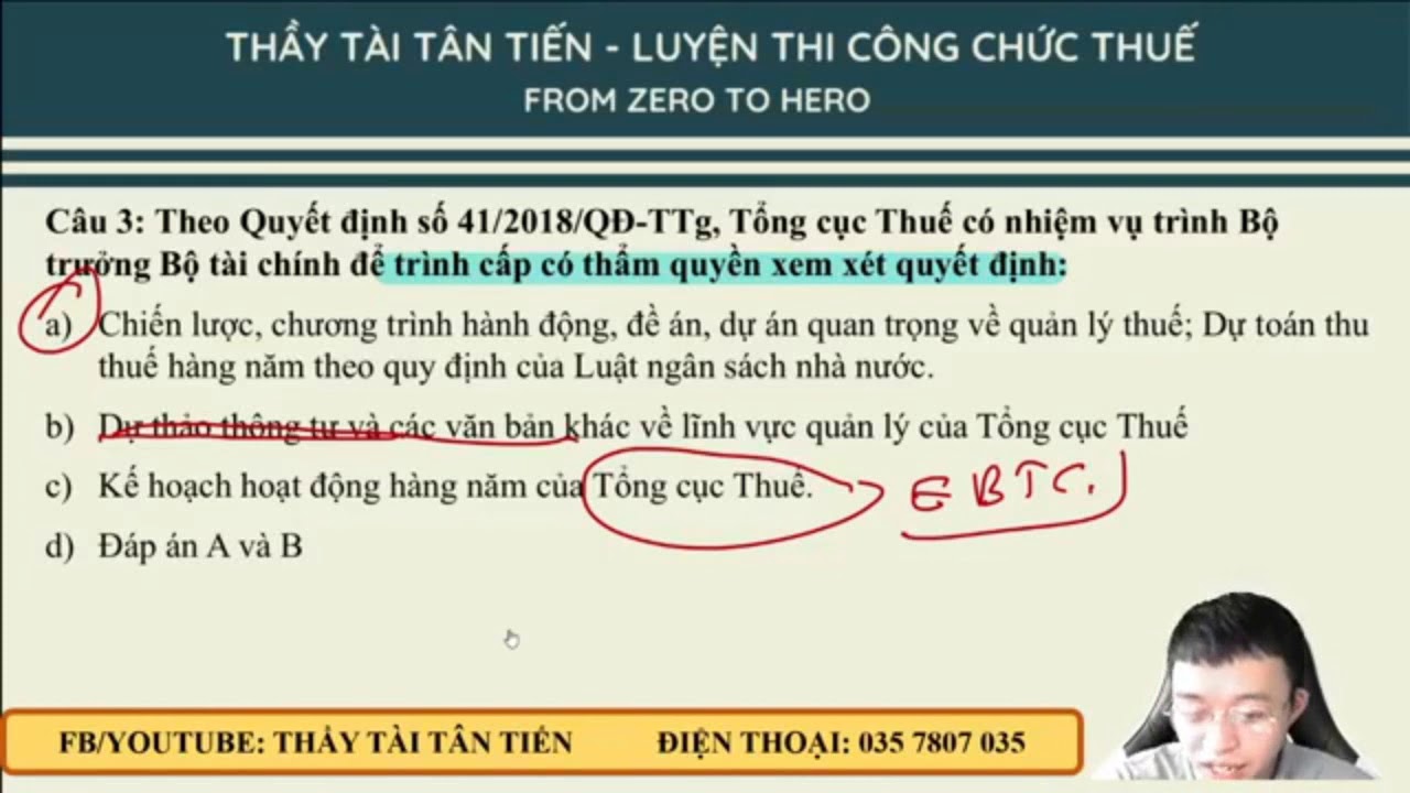 Ôn thi công chức thuế 2020 - Kiến thức chung - Cơ cấu tổ chức nghành thuế