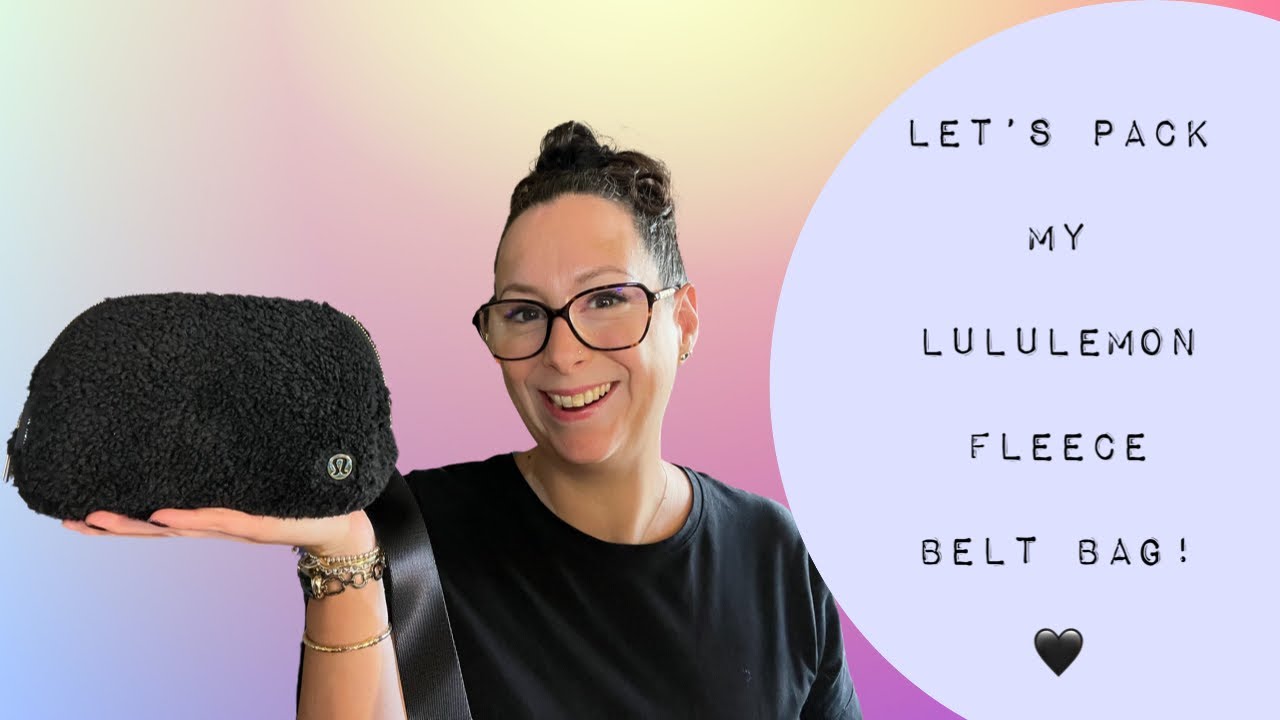 Let’s pack my Lululemon fleece belt bag! 🖤
