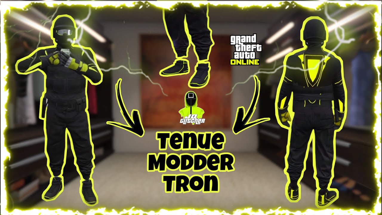 💛AVOIR UNE TENUE TRON JAUNE MODDER SUR GTA V ONLINE💛