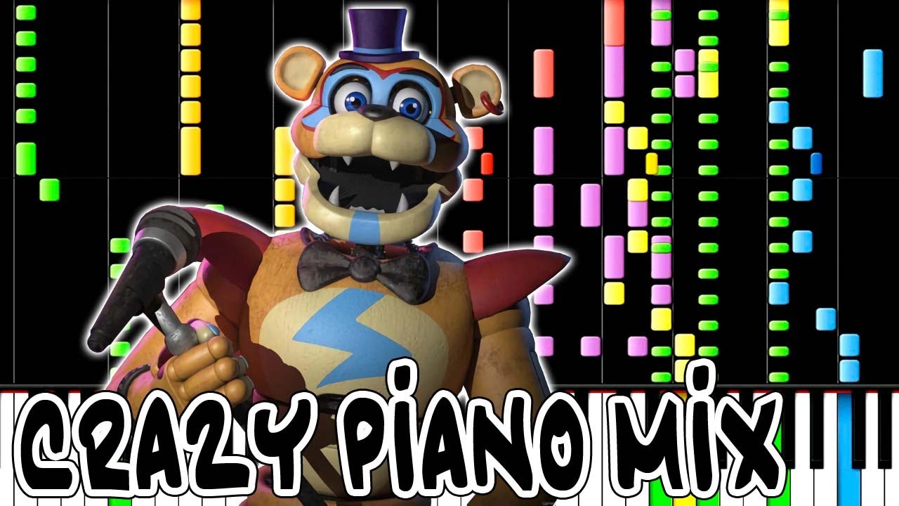 Crazy Piano Mix! FIVE NIGHTS AT FREDDY'S SECURITY BREACH Main Theme