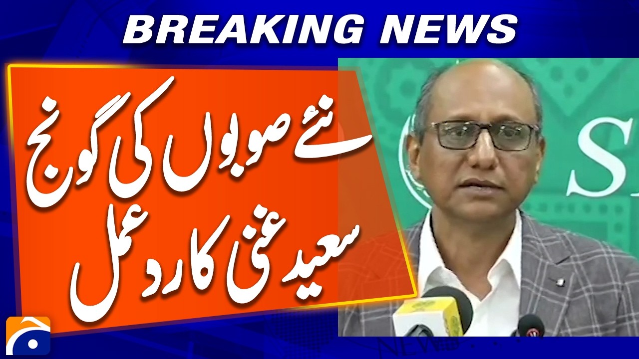 PPP's Saeed Ghani on New Provinces: Punjab Resolution Sparks Fresh Debate | Breaking News