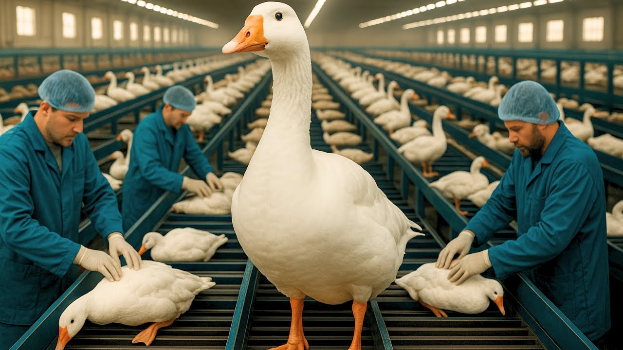 Inside the World’s Largest Goose Production Factory (Full Process)
