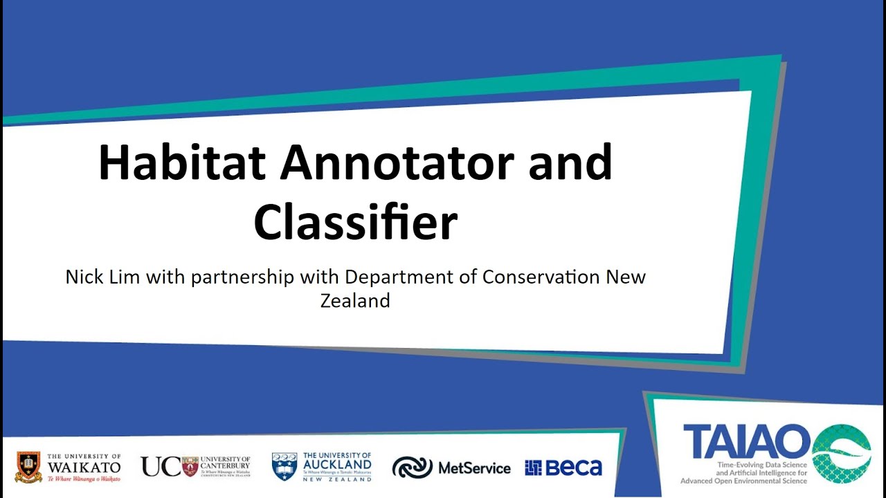Video-based Annotation and Classification Tool for Underwater Habitat Classification