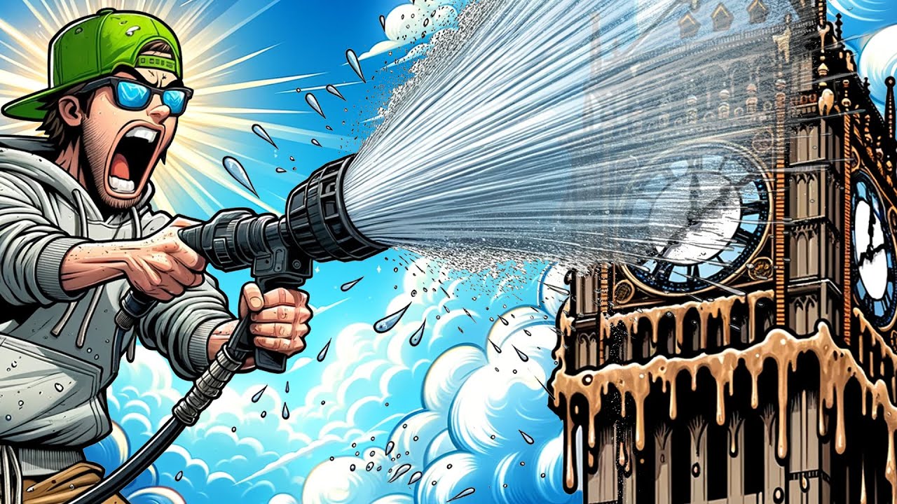 Blasting YEARS of GRIME Off The Back To The Future Clock Tower in Powerwash Simulator!