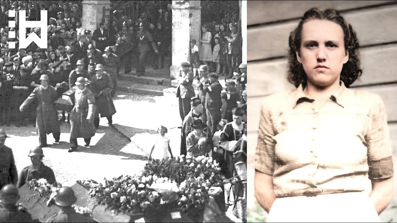 Veřejná poprava pomstychtivé kolaborantky nacistického gestapa odpovědné za masakr 10 Čechů v Třešti