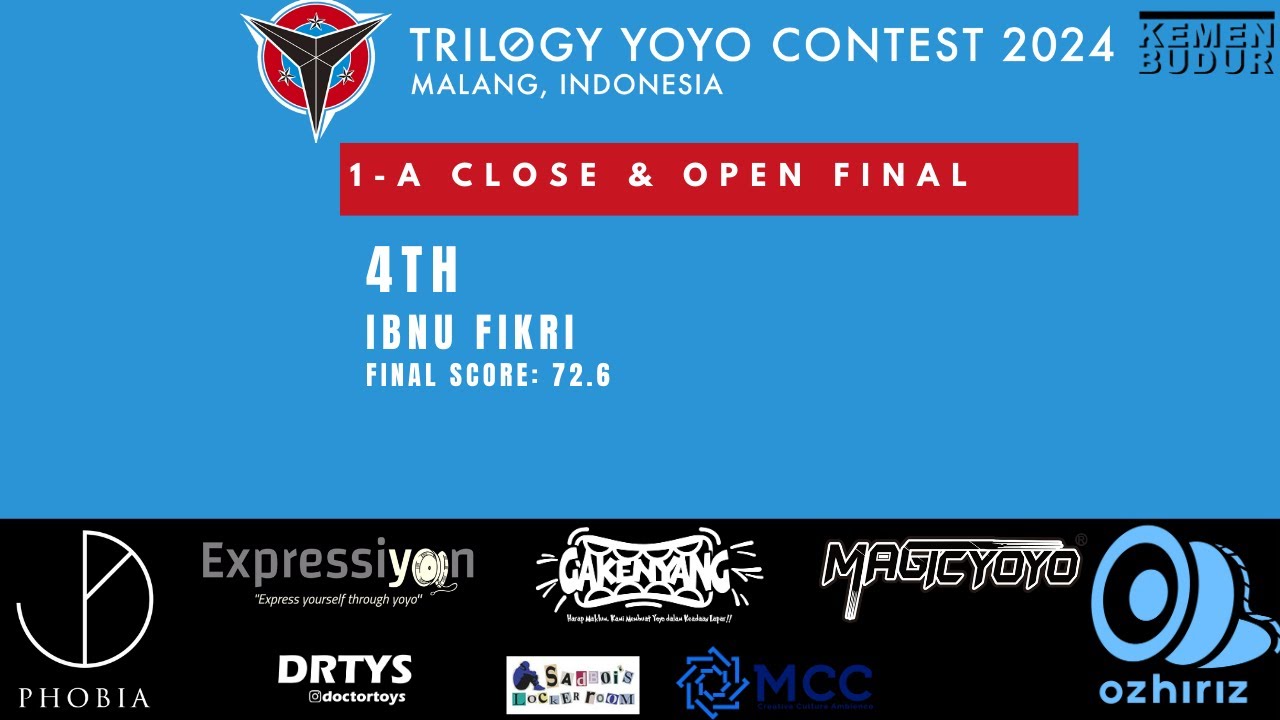 TRILOGY Yoyo Contest 2024 1A Close & Open Final 4th Ibnu Fikri