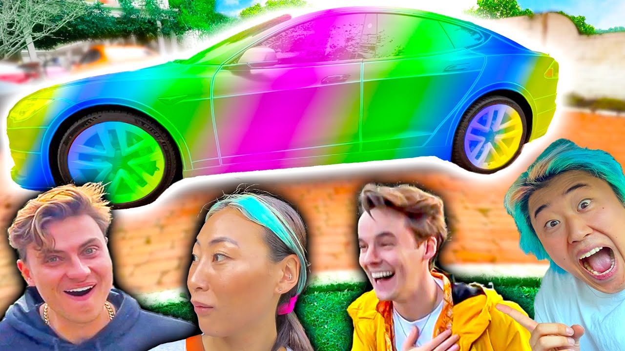 Team RAR Reacts To My NEW Car Wrap! (Tesla Model S Plaid)