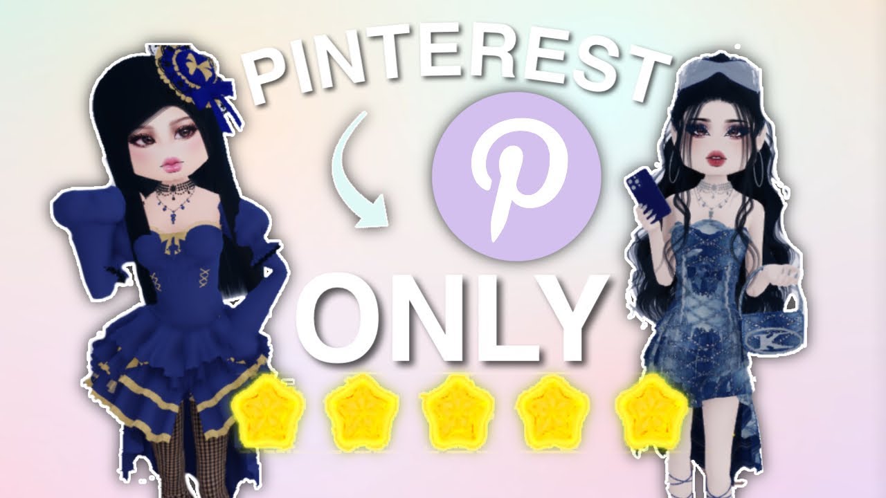 Roblox Dress To Impress but I USE PINTEREST ONLY || collab with @ariauv || bellefleurq